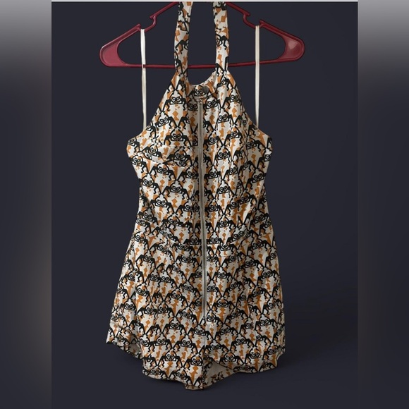 RACHEL Rachel Roy Printed Halter Romper - Picture 1 of 4